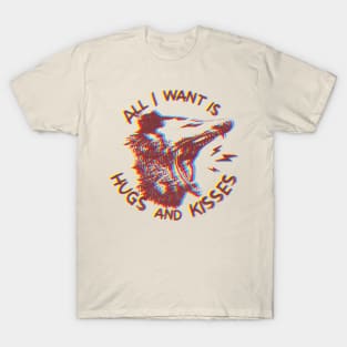 Funny Opposum Possum All I Want Is Hugs and Kisses T-Shirt